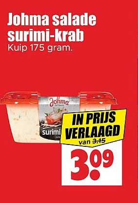 Johma salade surimi-krab Kuip 175 gram.