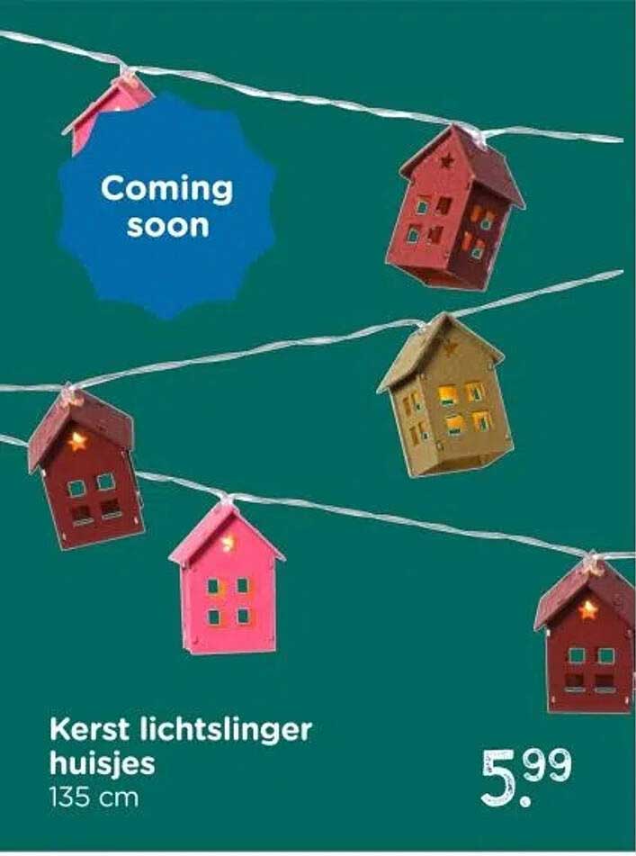 Kerst lichtslinger huisjes