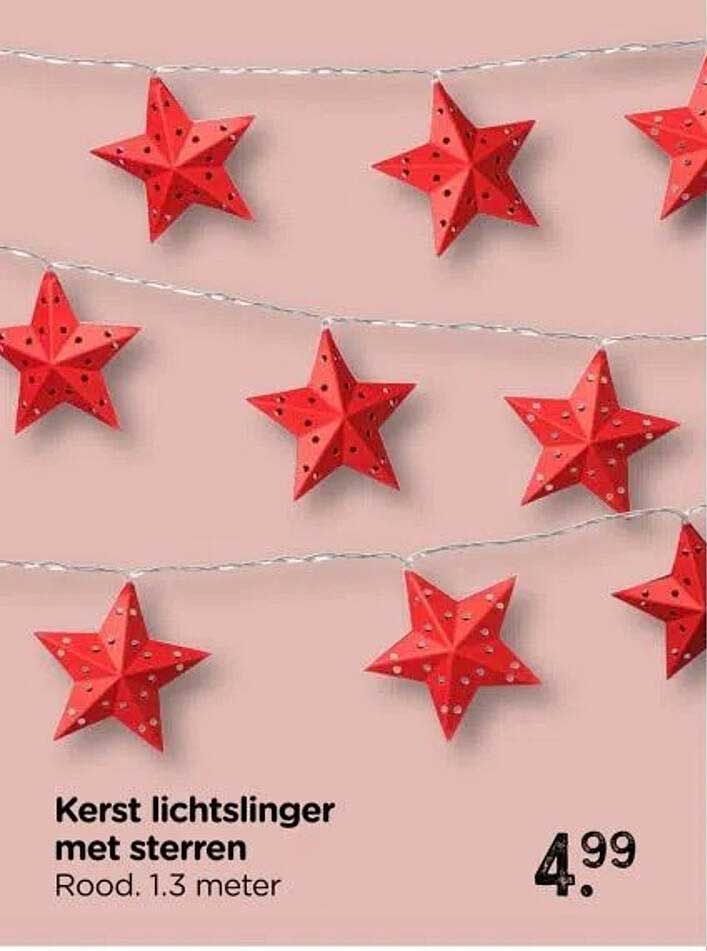 Kerst lichtslinger met sterren