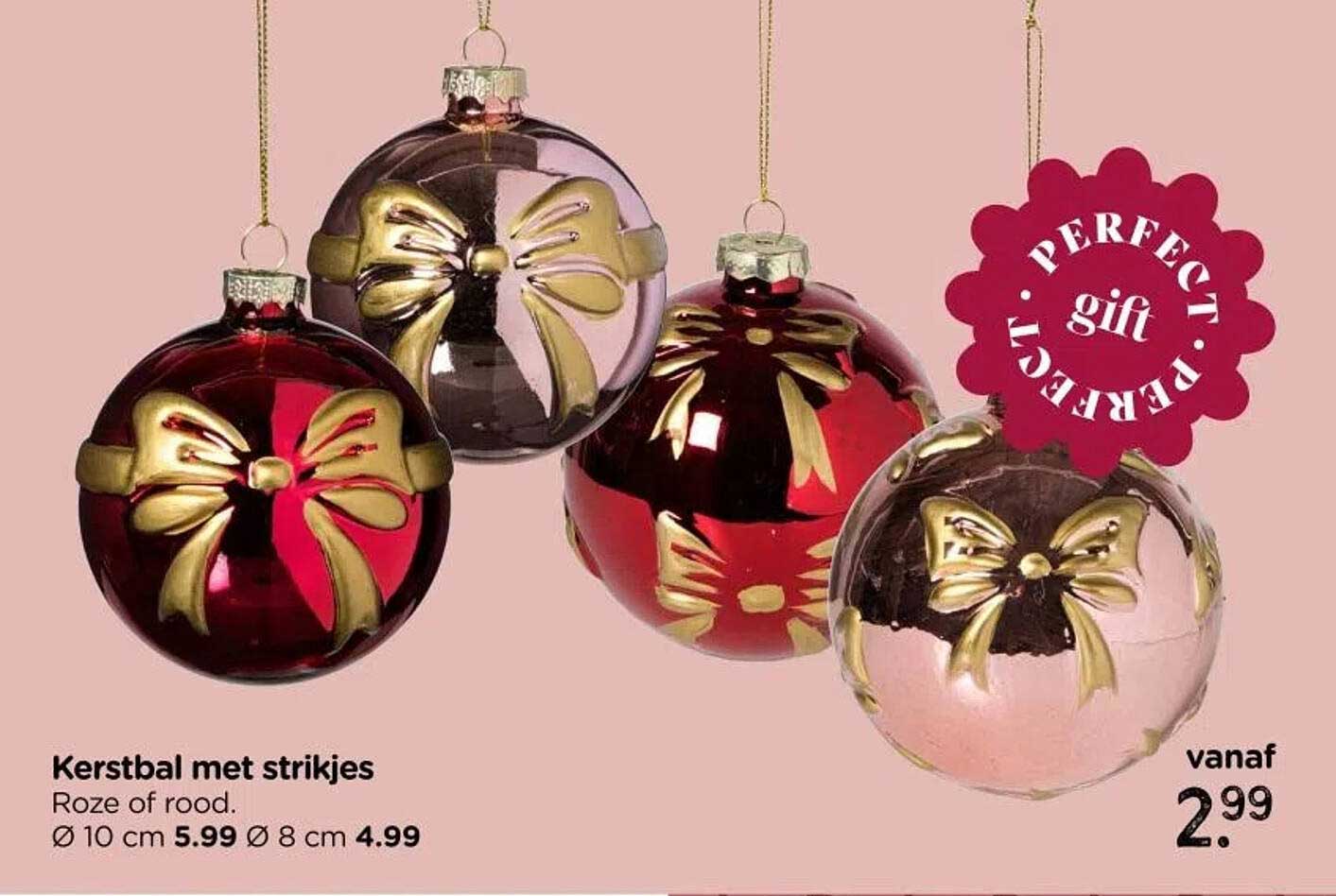 Kerstbal met strikjes