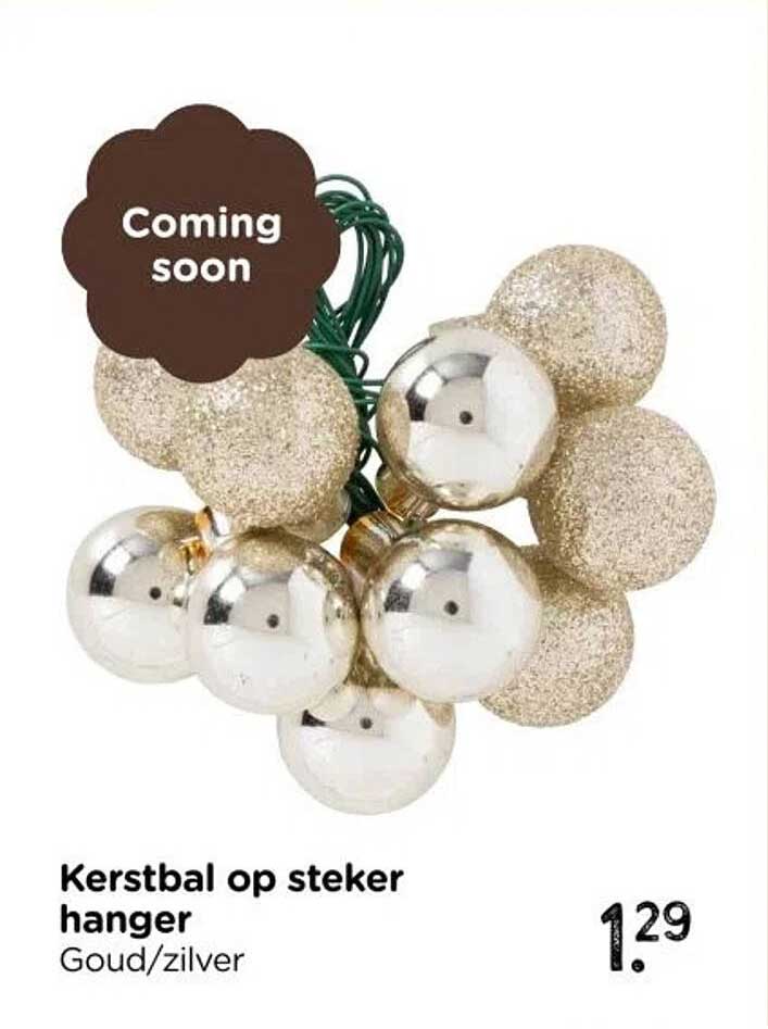 Kerstbal op steker hanger