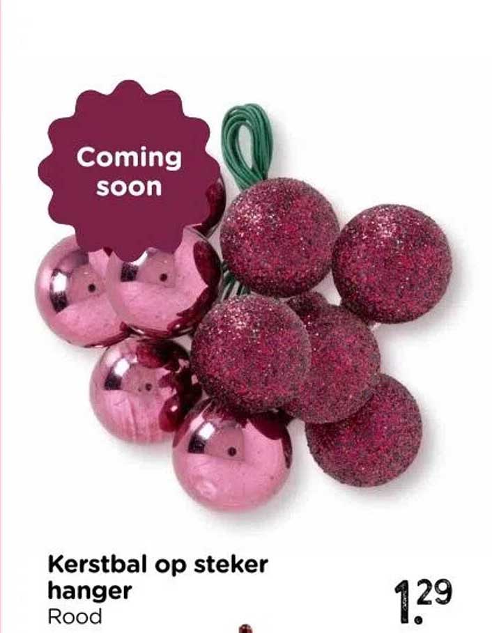 Kerstbal op steker hanger