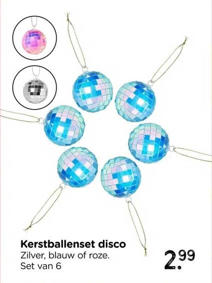 Kerstballenset disco