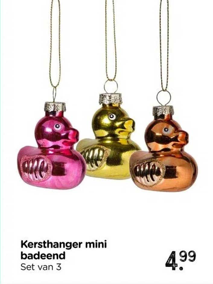 Kersthanger mini badeend