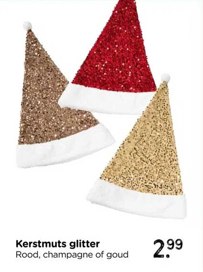 Kerstmuts glitter