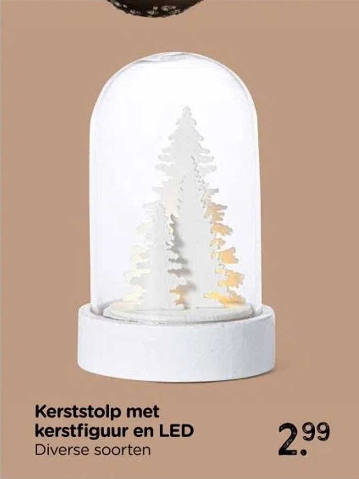 Kerststolp met kerstfiguur en LED