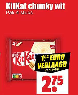 KitKat chunky wit Pak 4 stuks.