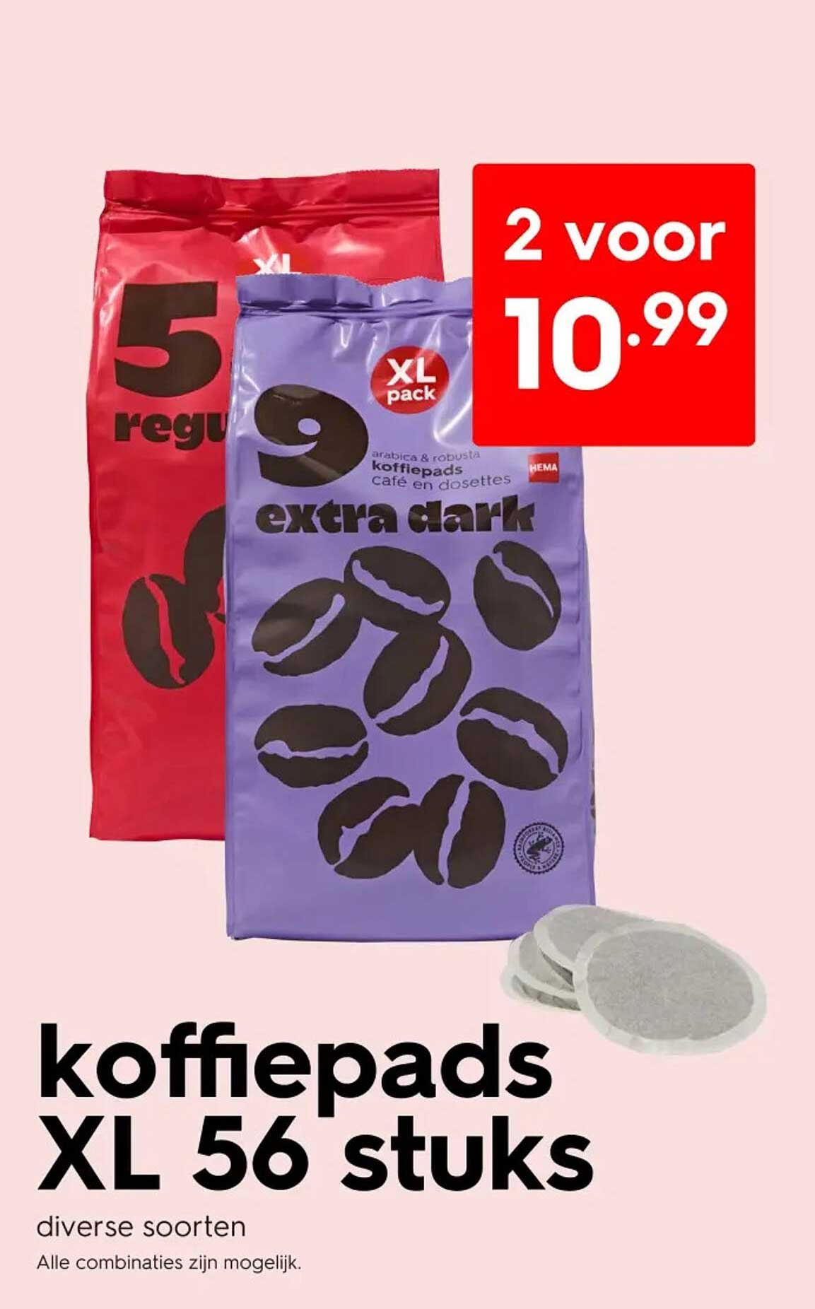 koffiepads XL 56 stuks