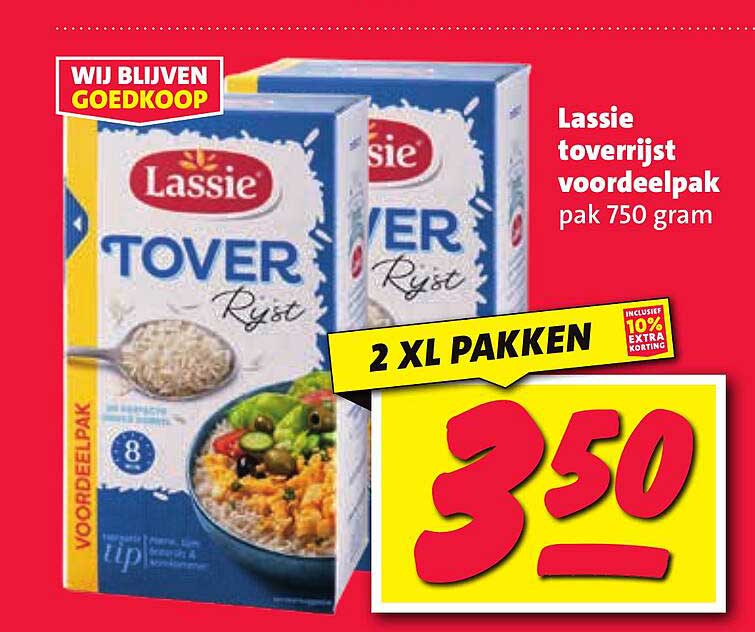 Lassie toverrijst voordeelpak pak 750 gram