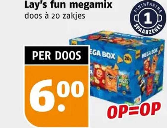 Lay's fun megamix doos à 20 zakjes