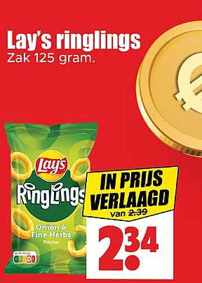 Lay's ringlings Zak 125 gram.
