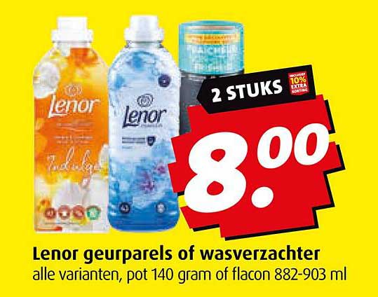 Lenor geureparels of wasverzachter, alle varianten, pot 140 gram of flacon 882-903 ml