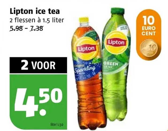 Lipton ice tea 2 flessen à 1.5 liter
