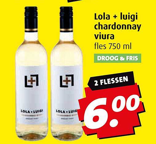 Lola + luigi chardonnay viura fles 750 ml