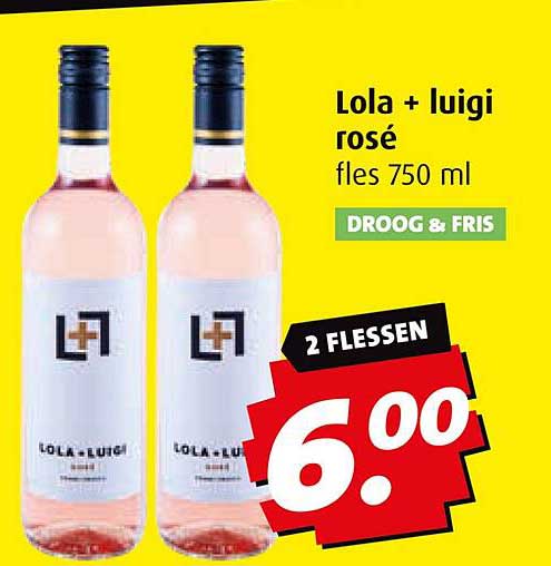 Lola + luigi rosé fles 750 ml