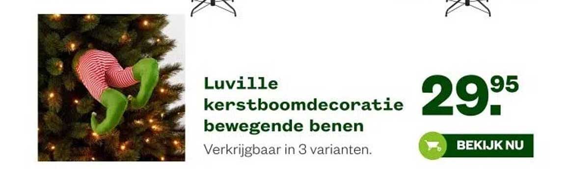 Luville kerstboomdecoratie bewegende benen