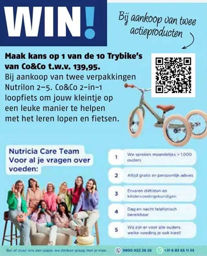 Maak kans op 1 van de 10 Trybike's van Co&Co t.w.v. 139,95.