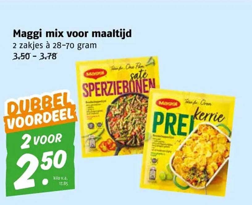 Maggi mix voor maaltijd