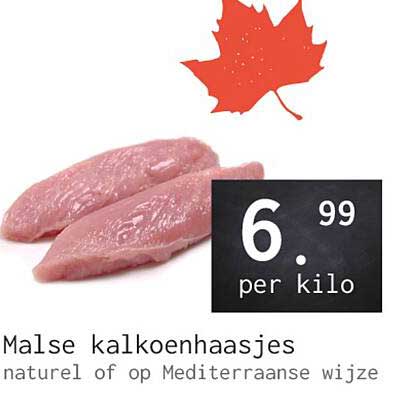 Malse kalkoenhaasjes natuur of op Mediterraanse wijze