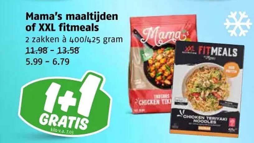 Mama's maaltijden of XXL fitmeals
