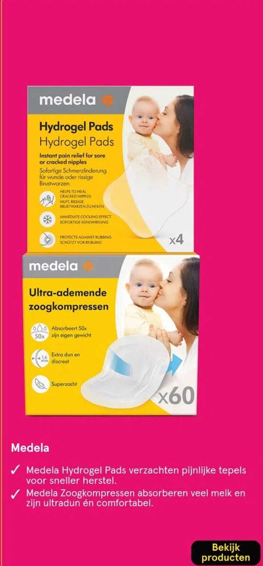 Medela Hydrogel Pads & Ultra-ademende zoogcompressen
