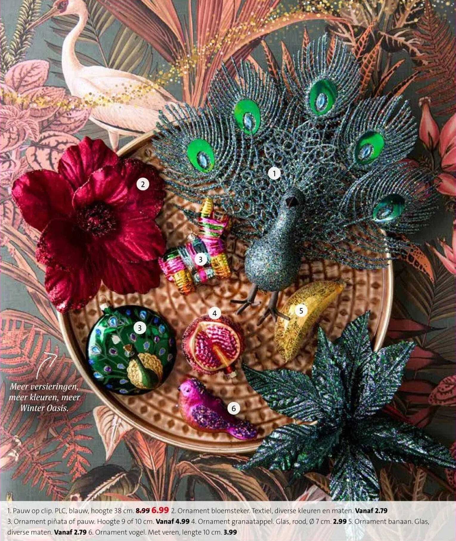 Meer versieringen: meer kleuren, meer Winter Oasis.