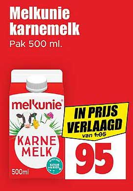 Melkunie karnemelk Pak 500 ml.