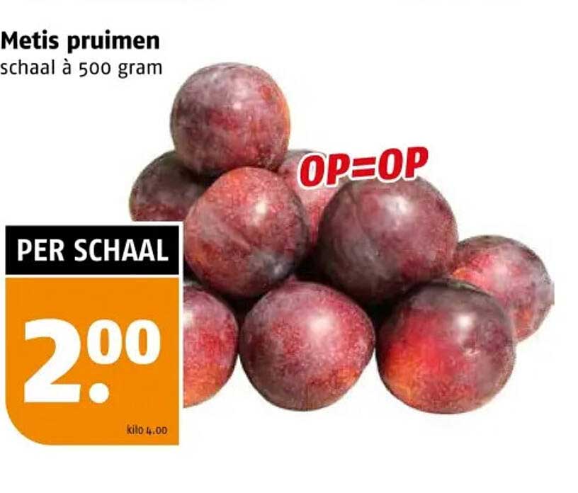 Metis pruimen schaal à 500 gram