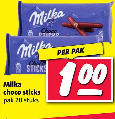 Milka choco sticks pak 20 stuks