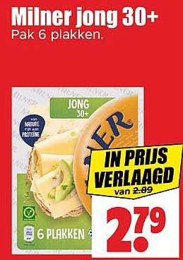 Milner jong 30+ Pak 6 plakken.