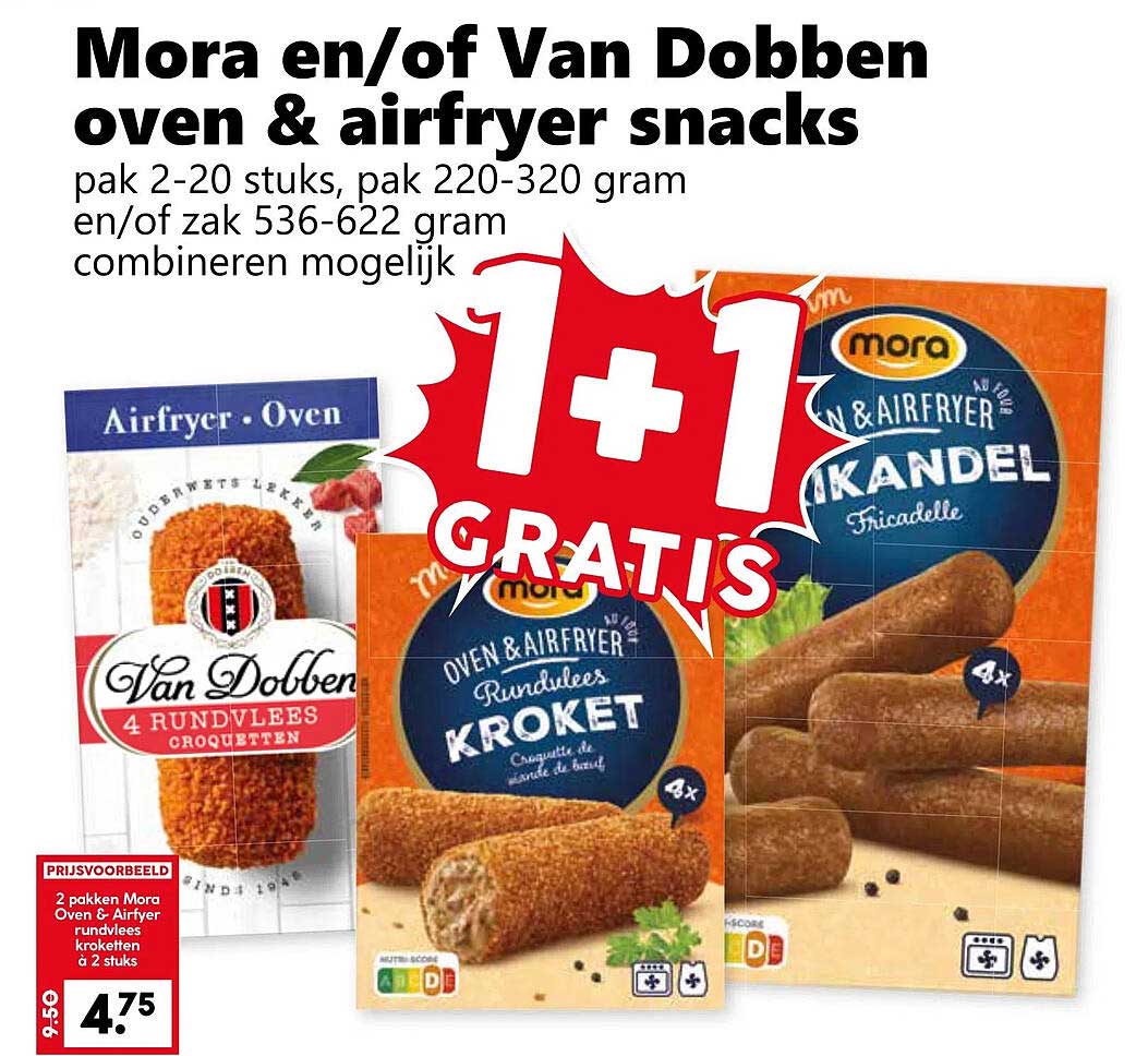 Mora en/of Van Dobben oven & airfryer snacks