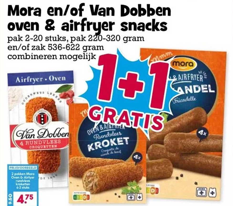 Mora en/of Van Dobben oven & airfryer snacks