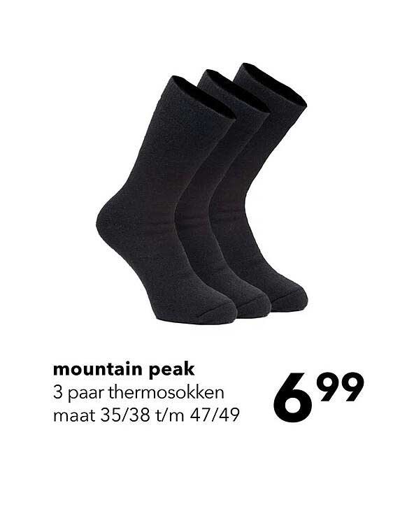 mountain peak 3 paar thermosokken