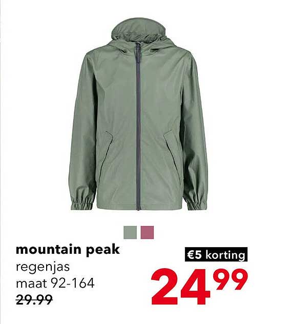 mountain peak regenjas maat 92-164