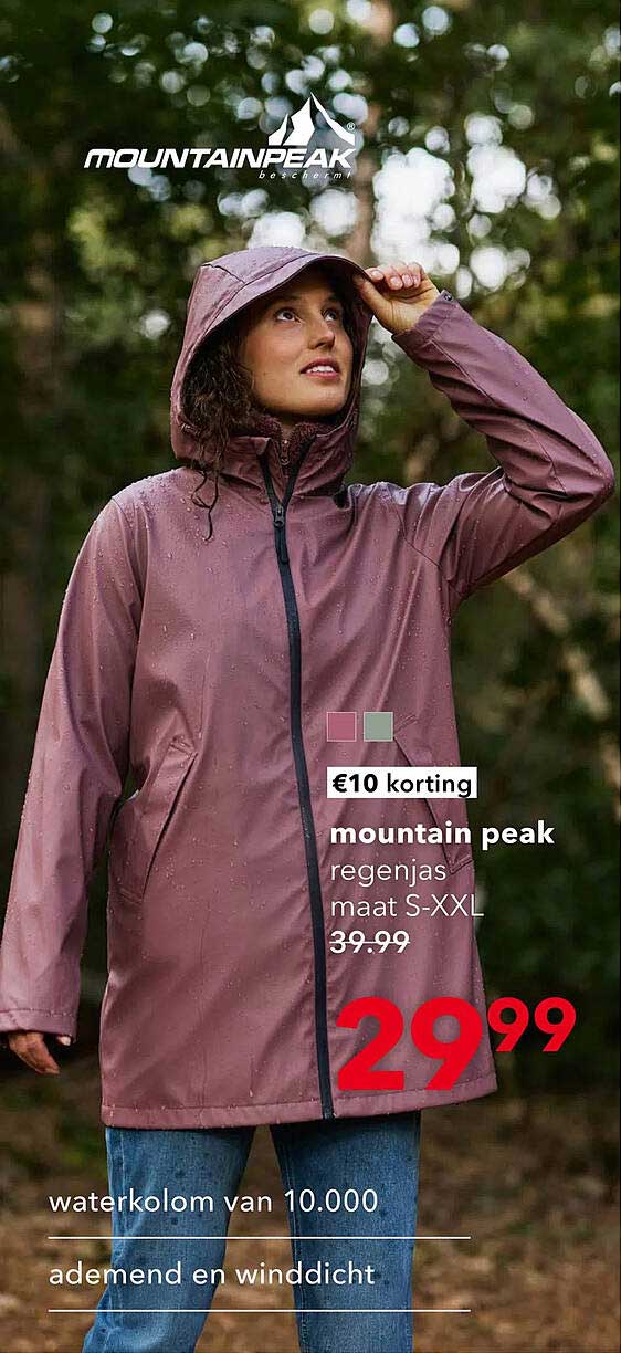 mountain peak regenjas maat S-XXL