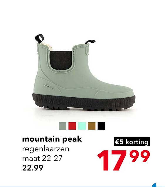 mountain peak regenlaarzen maat 22-27