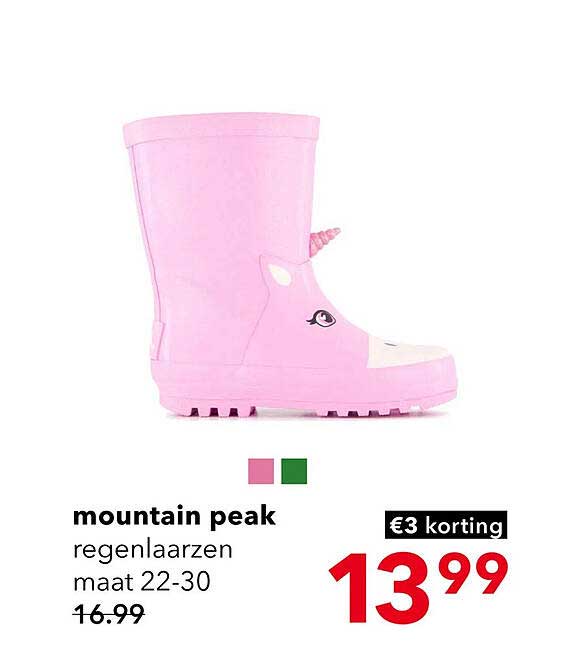 mountain peak regenlaarzen maat 22-30