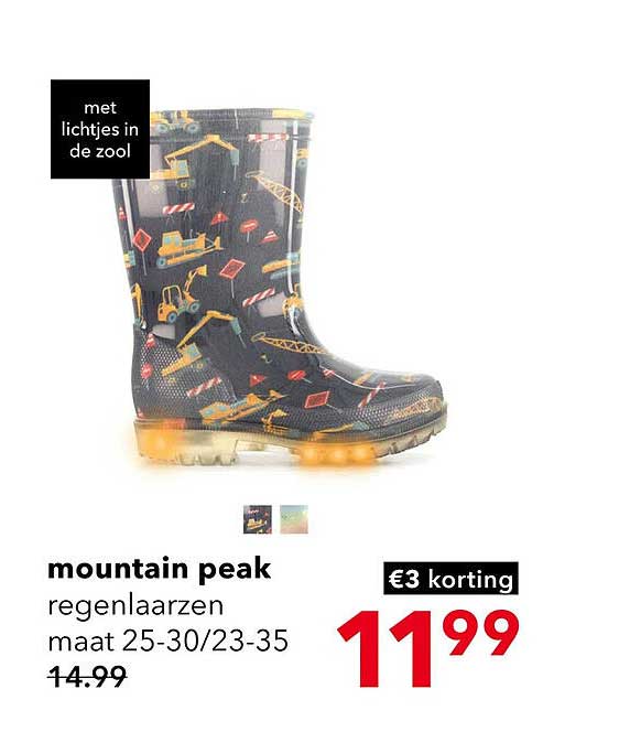 mountain peak regenlaarzen maat 25-30/23-35