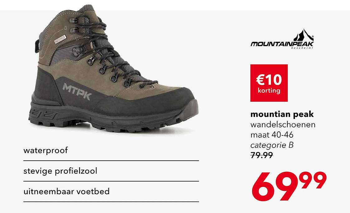 mountian peak wandelschoenen maat 40-46 categorie B