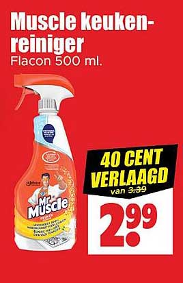 Muscle keukenreiniger Flacon 500 ml.
