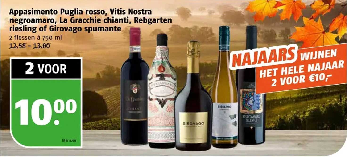 Najaar wijnen - 2 voor €10,-