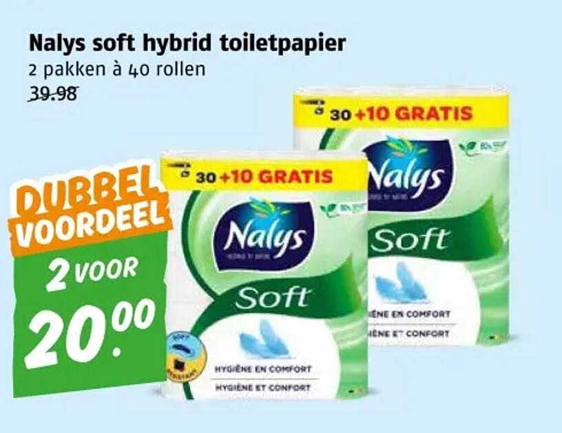Nalys soft hybrid toiletpapier