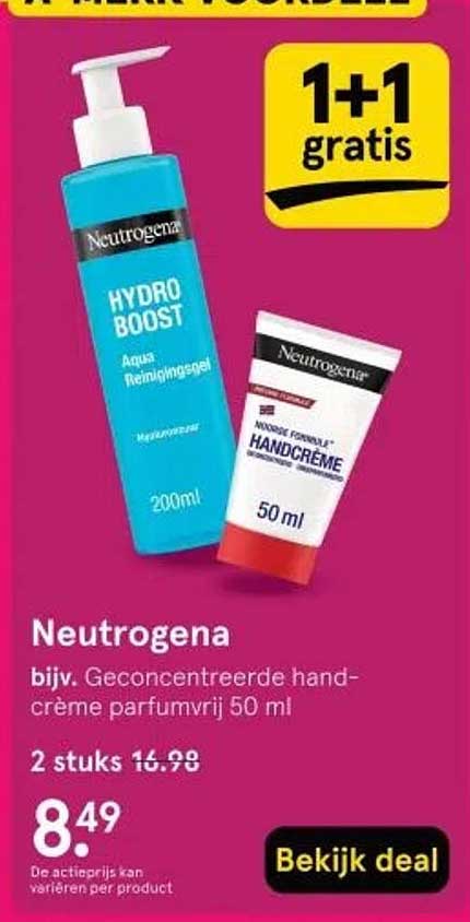 Neutrogena 2 stuks 16.98 voor 8.49