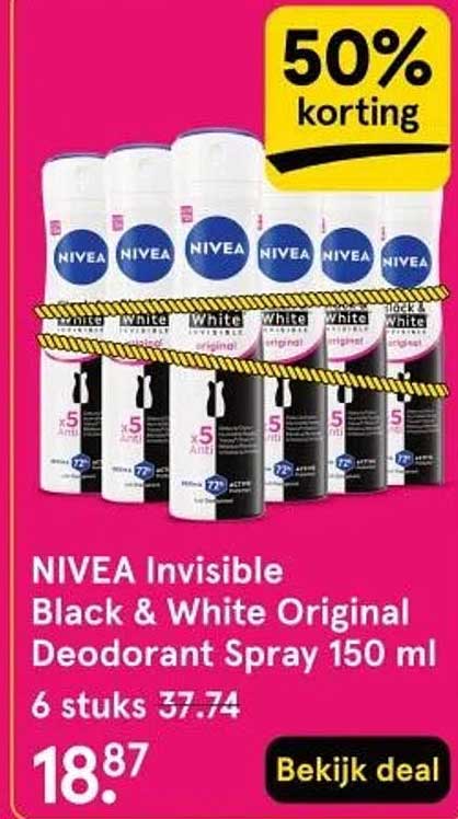 NIVEA Invisible Black & White Original Deodorant Spray 150 ml