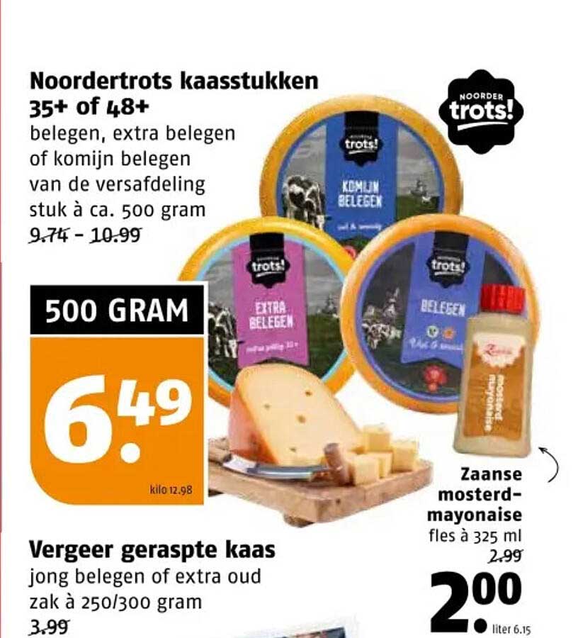 Noordertrots kaasschijven 35+ of 48+