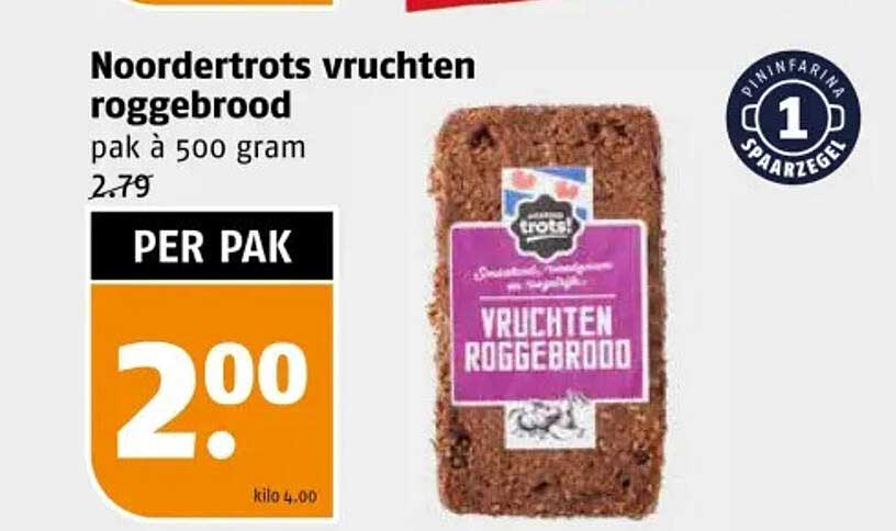 Noordertrots vruchtenroggebrood
