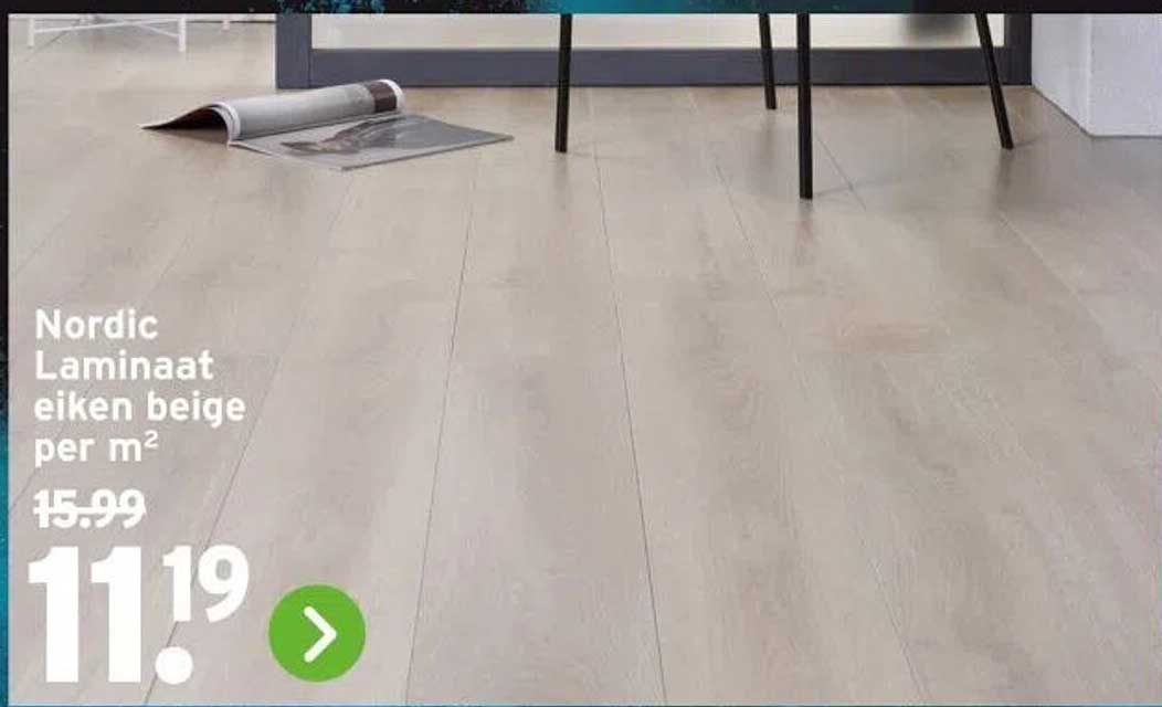 Nordic Laminaat eiken beige per m²