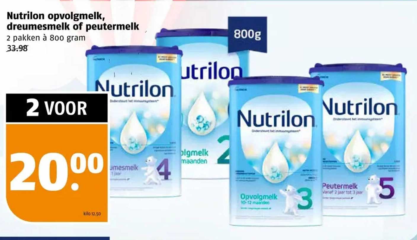 Nutrilon opvolgmelk, dreumesmelk of peutermelk