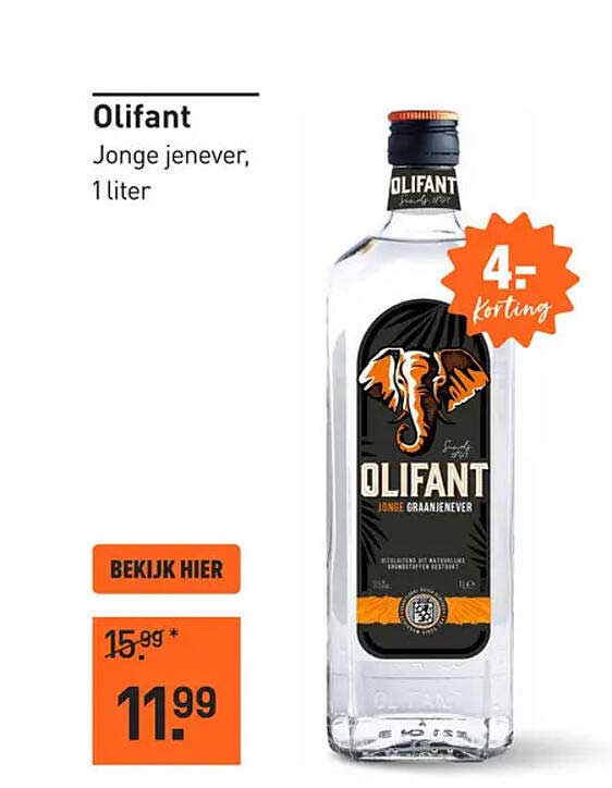 Olifant Jonge jenever, 1 liter