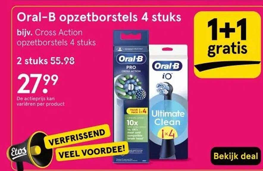Oral-B opzetborstels 4 stuks